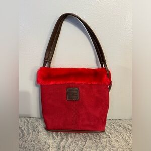 Vintage Liz Claiborne Faux Fur Trim Handbag